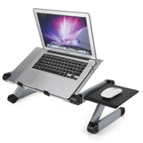 Adjustable Ergo Laptop Stand with detachable mouse tray & ventilation