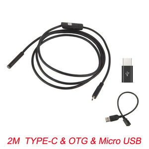7mm Endoscope Flexible Camera, IP67 Waterproof Micro USB tool for Android & PC Notebook